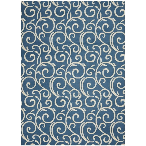 Eclectic Essentials Blue Bohemian Botanical Area Rug
