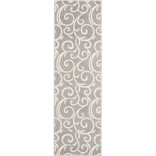 Eclectic Essentials Gray Bohemian Botanical Area Rug - Walmart.com