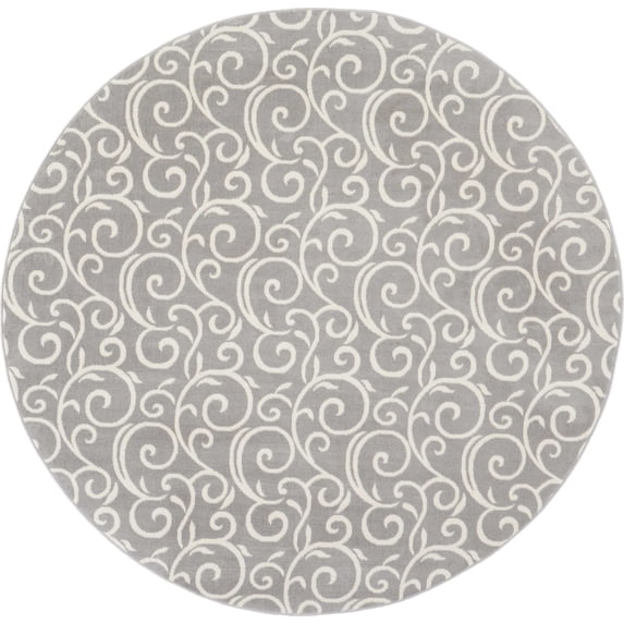 Eclectic Essentials Gray Bohemian Botanical Area Rug