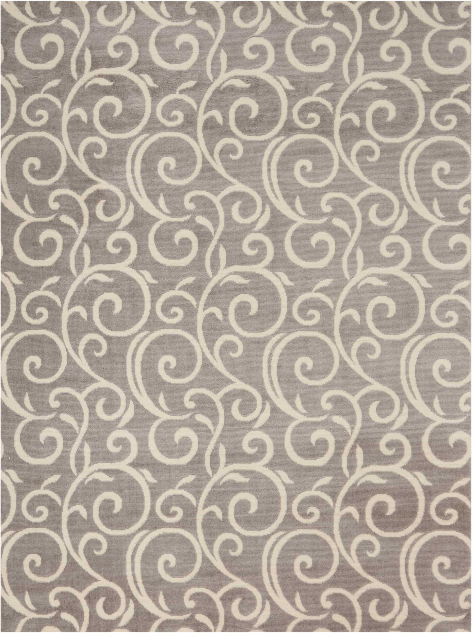 Eclectic Essentials Gray Bohemian Botanical Area Rug