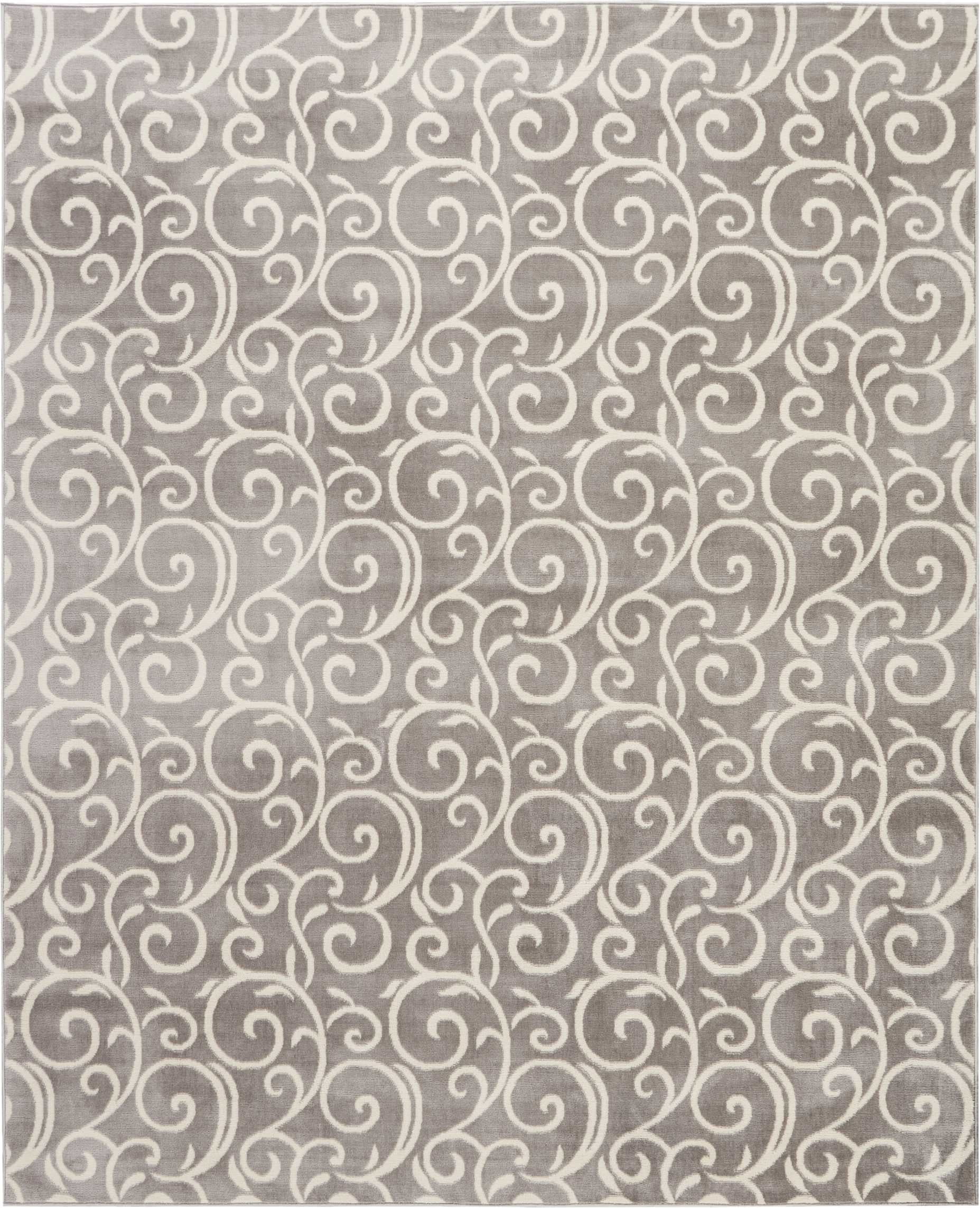 Eclectic Essentials Gray Bohemian Botanical Area Rug