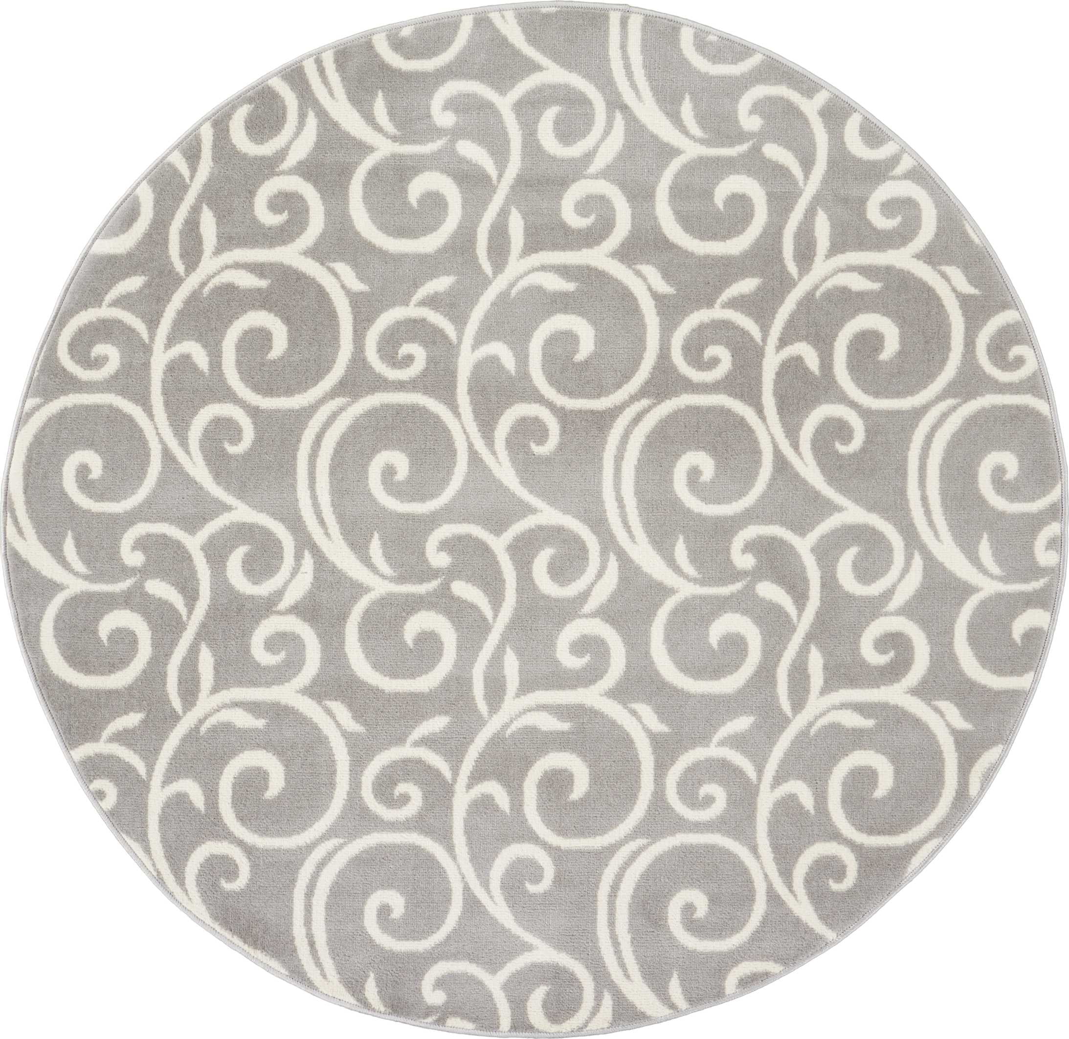 Eclectic Essentials Gray Bohemian Botanical Area Rug