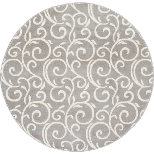 Eclectic Essentials Gray Bohemian Botanical Area Rug - Walmart.com