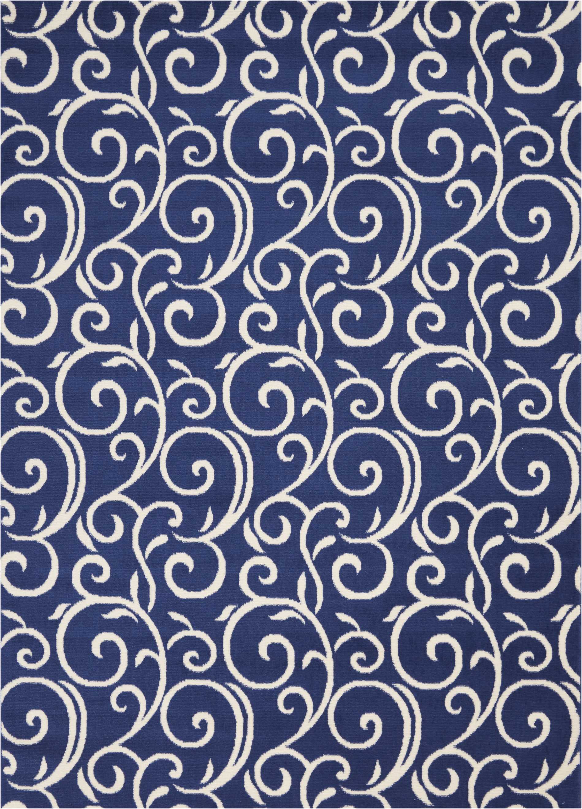 Eclectic Essentials Navy Bohemian Botanical Area Rug