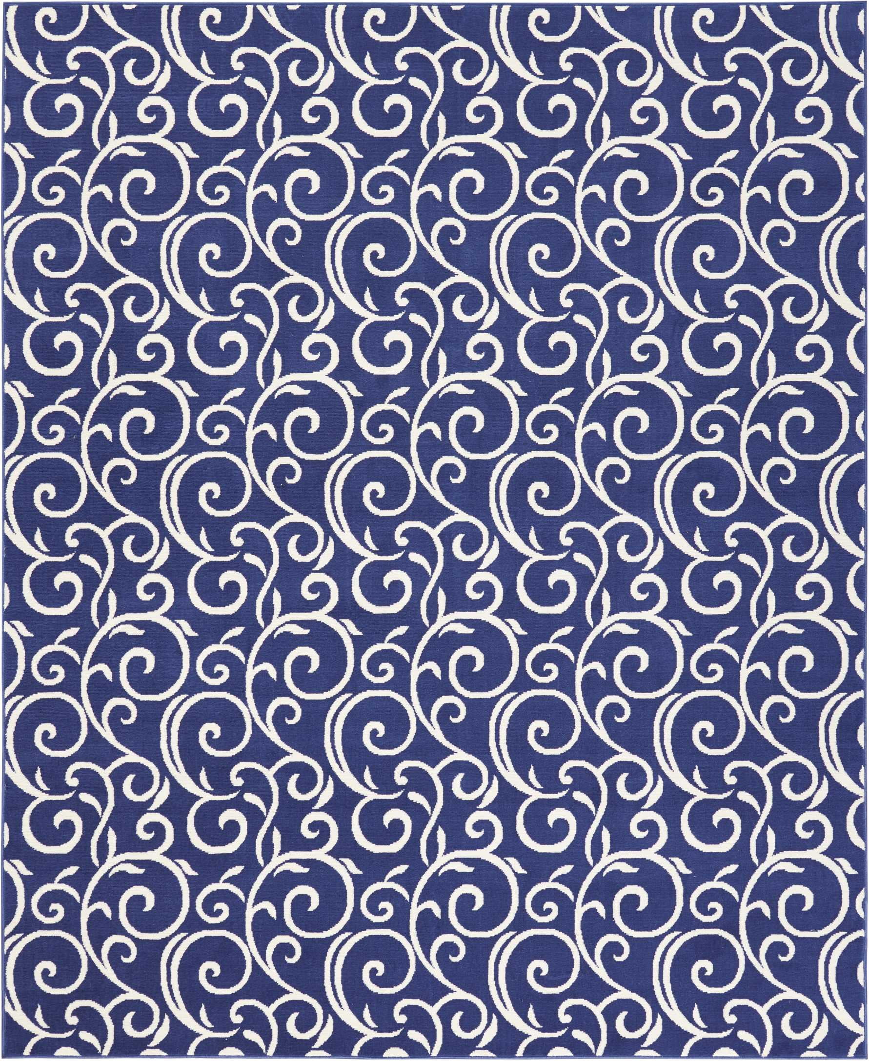Eclectic Essentials Navy Bohemian Botanical Area Rug
