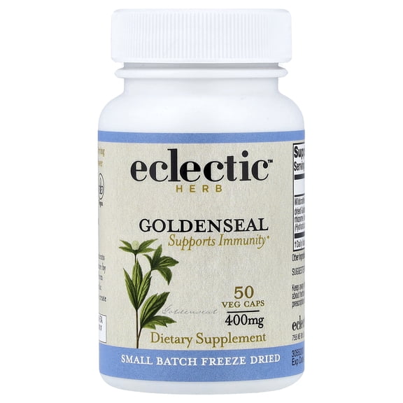 Eclectic Herb Goldenseal, 400 mg, 50 Veg Caps