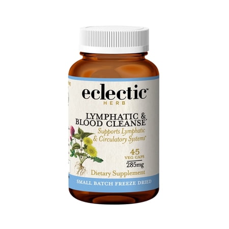 Eclectic Herb Freeze Dried, Lymphatic & Blood Cleanse, 285 mg, 45 Veg Caps