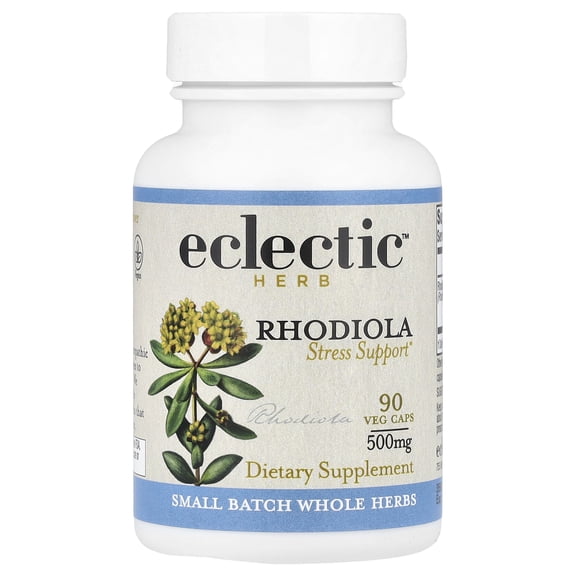 Eclectic Herb Rhodiola, Stress Support, 500 mg, 90 Veg Caps
