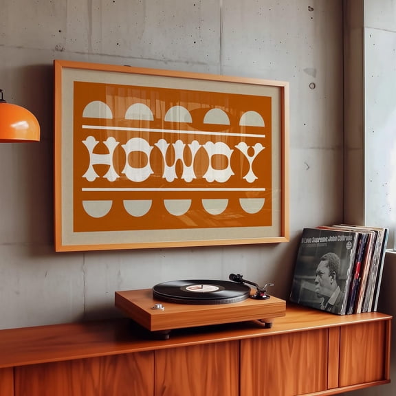 Eclectic Howdy Home Decor Wall Art, Office Cowboy Western Texas Dorm Entryway Decor