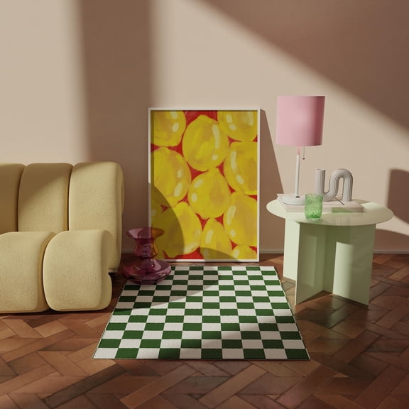 Eclectic Lemon Colorful Kitchen Wall Art, Unframed Canvas 16x20in
