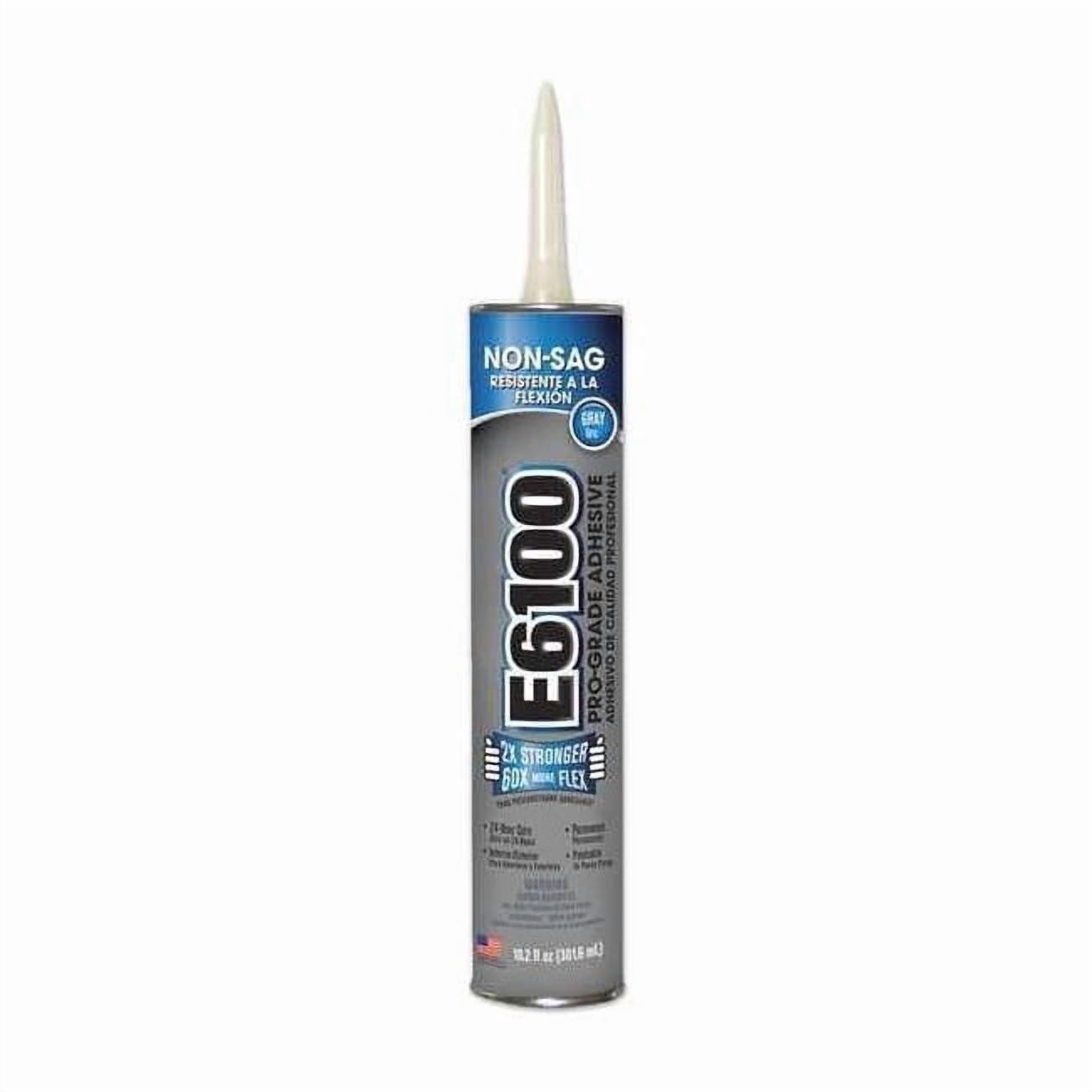 Eclectic Products Adhesive, E6100 Series, Gray, 10.2 oz, Cartridge 252041