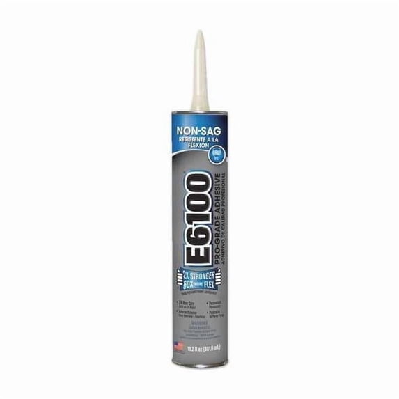 Eclectic Products Adhesive, E6100 Series, Gray, 10.2 oz, Cartridge 252041