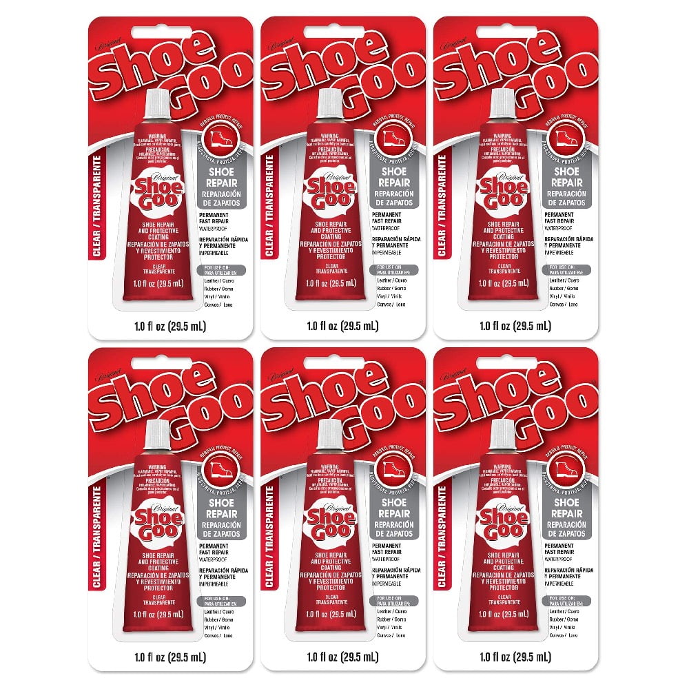 Eclectic Shoe Goo Glue Shoe Repair Clear 1 oz, 6 Pack