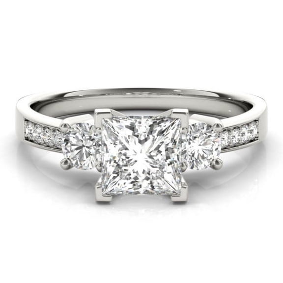 Bella Jewel 2.24 Ct Princess Cut Hidden Halo Lab-Created Simulated ...