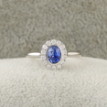 thumbnail image 1 of Eclet Jewels 1.6 Ct Oval Cut Lab Created Diamond Rings - 14k White Gold Over Silver Rings -Engagement Wedding Floral Halo Rings For Women's - Proposal Rings for Girlfriend - Party Wear Diamond Ring, 1 of 8