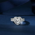 thumbnail image 1 of Eclet Jewels 1.7Ct Heart Cut Diamond Ring - 14K White Gold Over Ring - Elegant Bridal Set Engagement Wedding Rings - Silver Heart Shape Ring with Matching Band for Women's - Valentine Proposal Rings, 1 of 11
