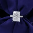 thumbnail image 1 of Eclet Jewels 14K White Gold Plated 14K Diamond Ring - 2.2 Ct VVS1/D Radiant Cut Lab Created Simulated Diamond Ring - Engagement Solitaire With Accent Ring for Women's - Special Occasion Ring Women's, 1 of 8