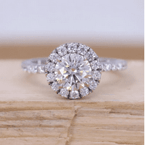 Eclet Jewels 2 Ct Round Cut Diamond Rings for Women's - 14K White Gold Over Rings - Engagement Wedding Halo Rings For Women's - Gorgeous Halo Anniversary for Gifts - Diamond Ring For Birthday Gifts