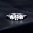 thumbnail image 1 of Eclet Jewels 3 Stone 2.4 Ct Round Cut Diamond Ring - Early Retro Era Vintage Inspired Ring for Her - 14K White Gold Over Anniversary Ring - Engagement Wedding Diamond Ring for Women's - Openwork Ring, 1 of 8