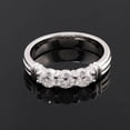 thumbnail image 1 of Eclet Jewels 3 Stone Silver Ring - 2.5 Ct Three Round White Diamond Ring - Anniversary Trilogy Ring for Women's - Engagement Wedding Diamond Ring - Forever Diamond Ring for Women's - Bridal Jewelry, 1 of 8