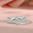 thumbnail image 1 of Eclet Jewels Brilliant 0.6 Ct Round Cut Moissanite Ring - Silver 14K White Gold Plated Ring - Twisted Cross Over Shank Engagement Ring for Women's - Criss Cross Wedding Overlaped Moissanite Rings, 1 of 9