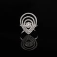 thumbnail image 1 of Eclet Jewels Brilliant 0.8 Ct Round Cut Diamond Ring - 14K White Gold Over Wedding Anniversary Ring for Women's - Three Eternity Line Ring for Women's - Center Floral Design Diamond Ring For Women's, 1 of 10