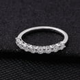 thumbnail image 1 of Eclet Jewels Brilliant 1.5 Ct Round Cut Diamond Ring - 14K White Gold Plated Ring - Eternity Diamond Rings for Women's - Simple Engagement Diamond Ring for Women's - Teen Her Birthday Gifts, 1 of 9