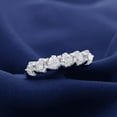 thumbnail image 1 of Eclet Jewels Brilliant 1.5 Ct Round Cut Diamond Rings - White Gold Over 14K Silver Diamond Rings - Eternity Diamond Rings for Women's - Minimal Diamond Rings for Women's - Birthday Gifts for Her, 1 of 9