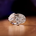 thumbnail image 1 of Eclet Jewels Brilliant 1.8 Ct Round Cut Diamond Ring - 14K White Gold Plated Ring - Milgrain Wedding Proposal Rings for Her - Retro Inspired Style Anniversary Prong Setting Ring for Women's, 1 of 7