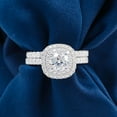 thumbnail image 1 of Eclet Jewels Brilliant 1.9 Ct Round Cut Diamond Ring - 14K White Gold Plated Diamond Rings - Double Halo Diamond Rings for Women's - Wedding Diamond Rings for Women's - Gift for Her, 1 of 9