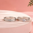 thumbnail image 1 of Eclet Jewels Brilliant 2.3 Ct Round Cut Diamond Ring - 14K White Gold Over Wedding Anniversary Rings - Diamond Couple Rings - Solitaire Diamond Ring for Women's - Simple Diamond Ring for Men's, 1 of 7