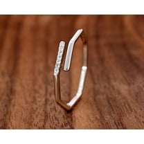 Eclet Jewels Fine 14K White Gold Plated Ring - 0.3 Ct Round Brilliant Cut Diamond Ring - Simple Engagement Diamond Rings for Women's - Causal Daily Wear Ring For Women's - Teen Her Birthday Gifts