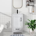 thumbnail image 1 of Eclife 18" White Bathroom Vanity Set with Ceramic Sink Top, Water Saving Faucet Drain, 1 of 10