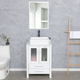 thumbnail image 1 of Eclife 24" Freestanding Sinlge Bathroom Vanity With Ceramic Vessel Sink, Faucet, Drain, 1 of 8