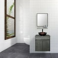thumbnail image 1 of Eclife 24" Wall Mounted Bathroom Vanity with Glass Vanity Top, Mirror, 2 Doors, Water Saving Faucet, 1 of 9