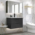 thumbnail image 1 of Eclife 30" Modern Wall Mount Bathroom Vanity Set with Integrated Sink Top, Faucet, Floating Cabinet, 1 of 8