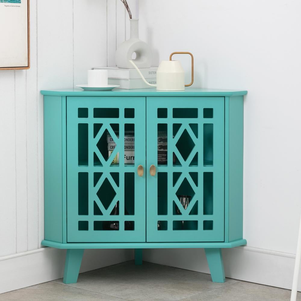 Eclife 32" Corner Sideboard Freestanding Corner Storage