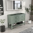 thumbnail image 1 of Eclife 48" Double Sink Bathroom Vanity Base Only, Sink not Included, 4 Deep Drawers with Open Shelf, 1 of 9