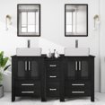 thumbnail image 1 of Eclife 60" Double Sink Bathroom Vanity with Manufactured Wood Top, 1 of 10