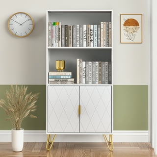 Short bookcase with doors hotsell walmart
