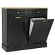 Eclife Double Tilt Out Trash Cabinet Dual Wooden Kitchen Island ...