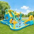 thumbnail image 1 of Eclife Inflatable Bounce House Water Slide with Blower, Backyard Water Park Combo with Slides, Splash Pool, Climbing Wall, Obstacle Course, Jumping Area for Indoor Outdoor, 1 of 2