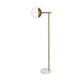 thumbnail image 1 of Eclipse 1 Light Brass Floor Lamp With Clear Glass, 1 of 6