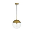 thumbnail image 1 of Eclipse 1 Light Brass Pendant With Clear Glass, 1 of 5