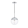 thumbnail image 1 of Eclipse 1 Light Chrome Pendant With Clear Glass, 1 of 3