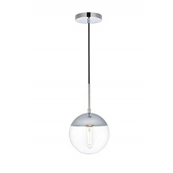 Eclipse 1 Light Chrome Pendant With Clear Glass