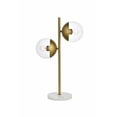thumbnail image 1 of Eclipse 2 Lights Brass Table Lamp With Clear Glass, 1 of 3