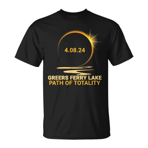Eclipse 2024 Greers Ferry Lake Path Of Totality TShirt