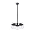 thumbnail image 1 of Eclipse 3 Lights Black Pendant With Clear Glass, 1 of 5