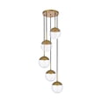 thumbnail image 1 of Eclipse 5 Lights Brass Pendant With Clear Glass, 1 of 5